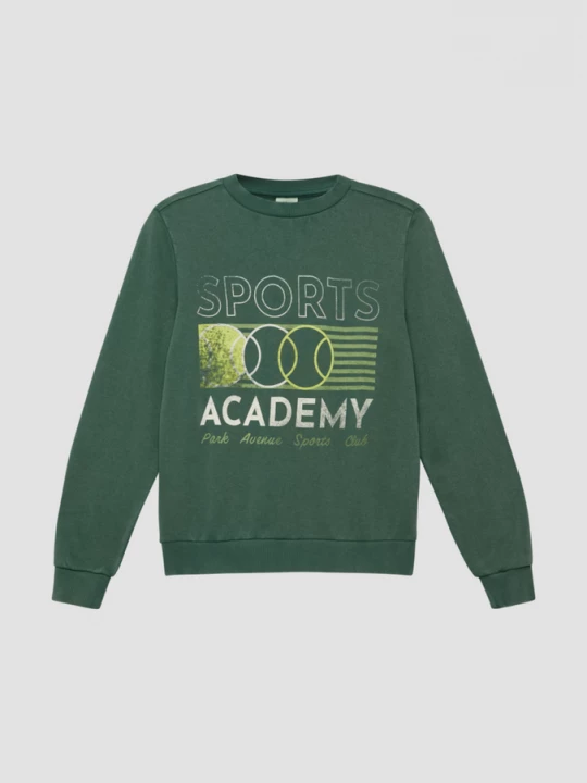 Foto van product Gewassen sweatshirt met print op de voorkant s.Oliver groen