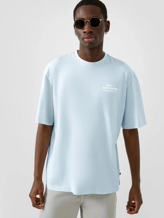 Foto van product Gewassen T-shirt in een ontspannen pasvorm QS blauw