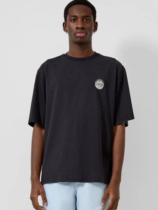 Foto van product Gewassen T-shirt in een ontspannen pasvorm QS zwart