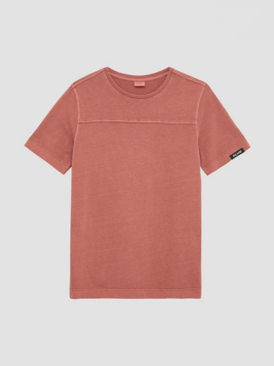 Foto van product Gewassen T-shirt met deelnaden s.Oliver rood