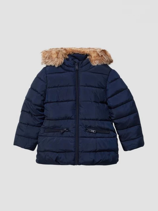 Foto van product Gewatteerd jack met capuchon en fleece voering s.Oliver blauw