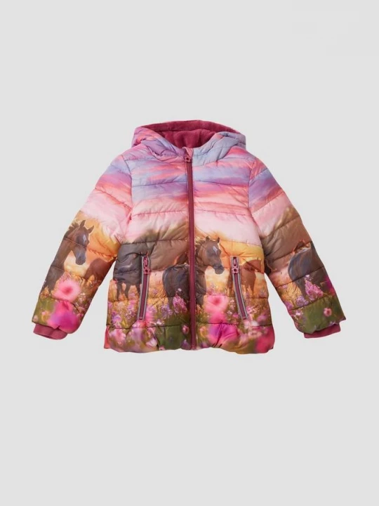 Foto van product Gewatteerd jack met capuchon en gezellige fleece voering s.Oliver roze
