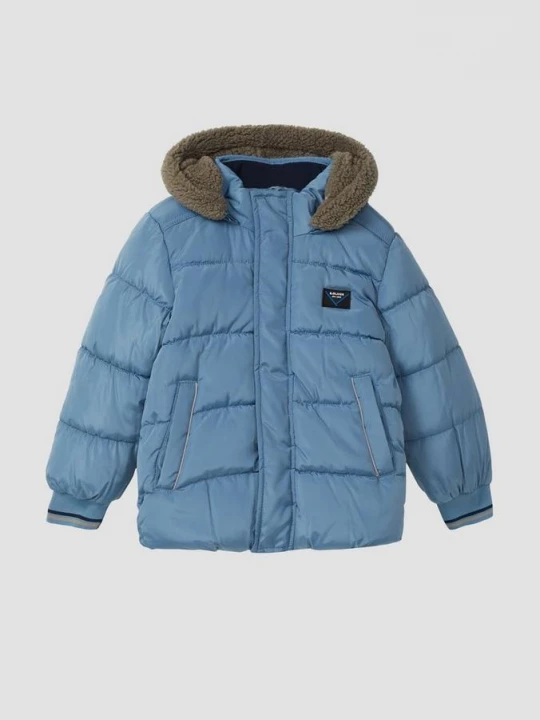 Foto van product Gewatteerd jack met fleece voering en afneembare capuchon s.Oliver blauw