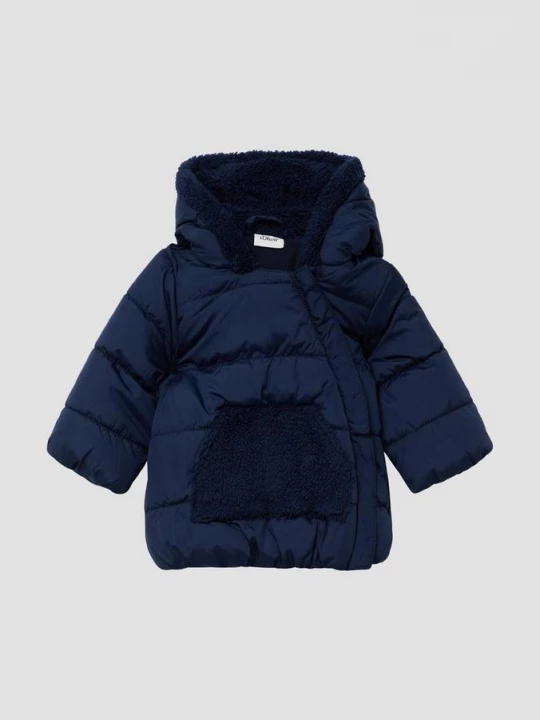 Foto van product Gewatteerd uniseks jack met teddy-pluche s.Oliver blauw