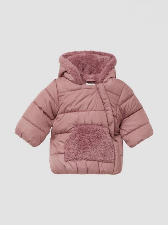 Foto van product Gewatteerd uniseks jack met teddy-pluche s.Oliver roze