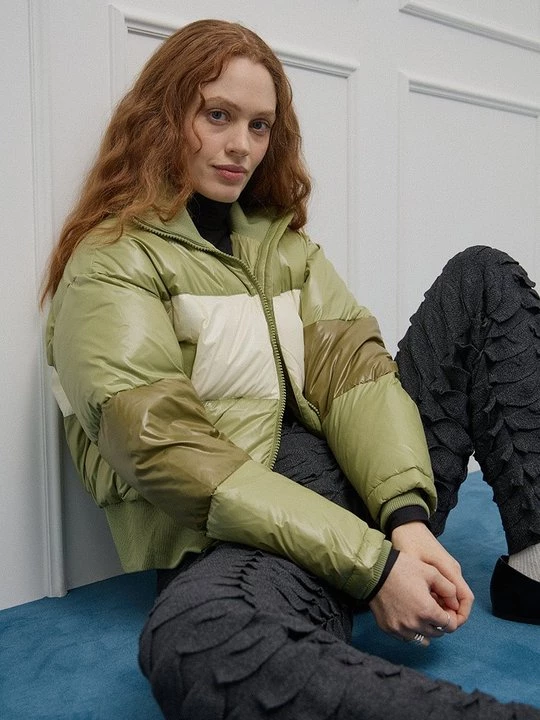 Foto van product Gewatteerde jas Ganni groen