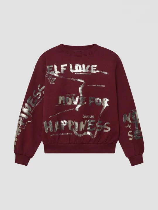Foto van product Gezellig oversized sweatshirt met folieprint s.Oliver rood