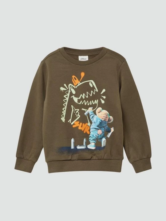 Foto van product Gezellig sweatshirt met fotoprint s.Oliver bruin