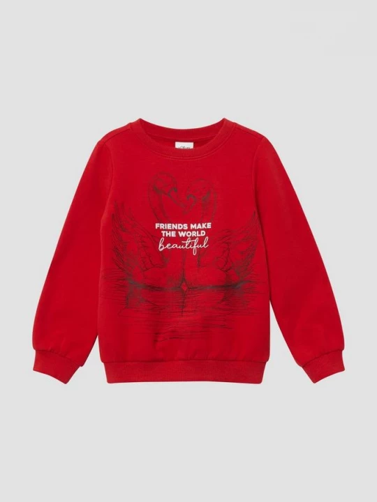 Foto van product Gezellig sweatshirt met glitterprint s.Oliver rood
