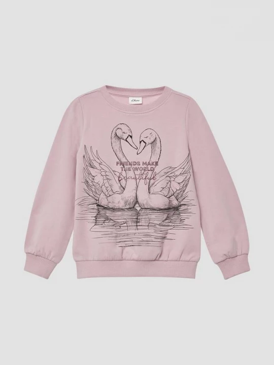 Foto van product Gezellig sweatshirt met glitterprint s.Oliver roze