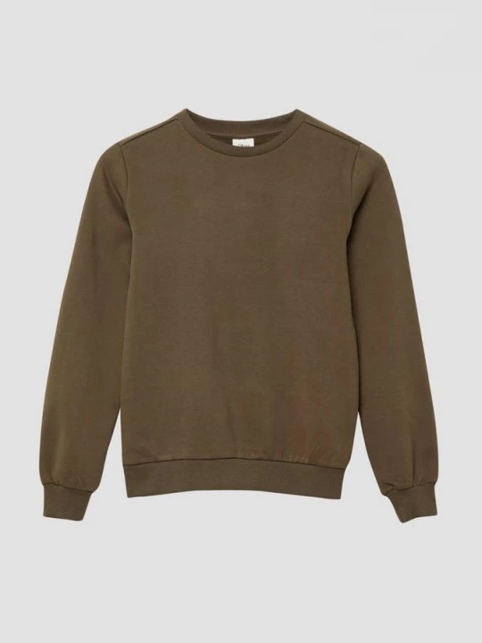 Foto van product Gezellig sweatshirt met grote print op de rug s.Oliver bruin