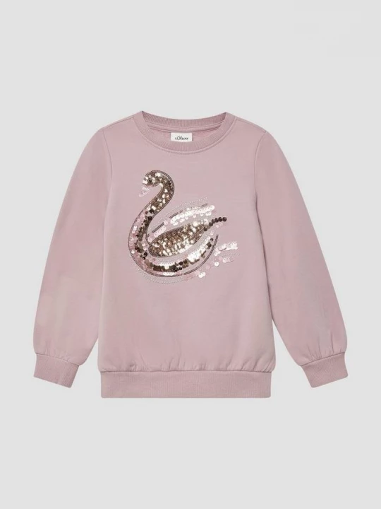 Foto van product Gezellig sweatshirt met paillettenprint s.Oliver roze