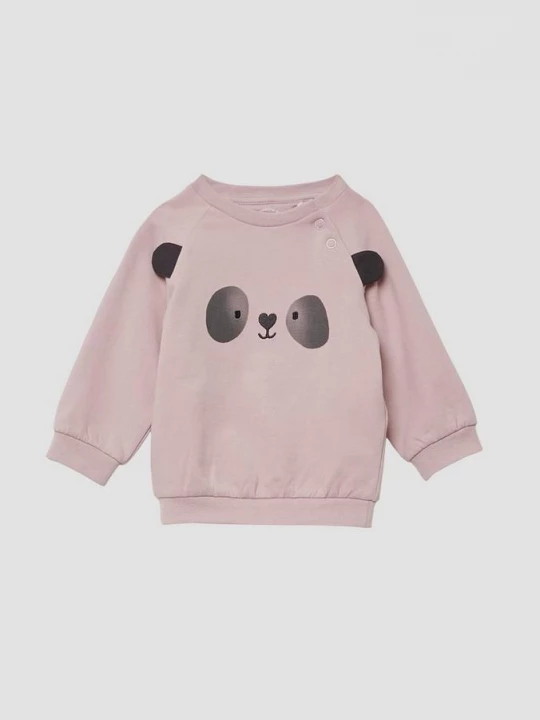 Foto van product Gezellig sweatshirt met panda-afbeeldingen en geappliqueerde oren s.Oliver roze