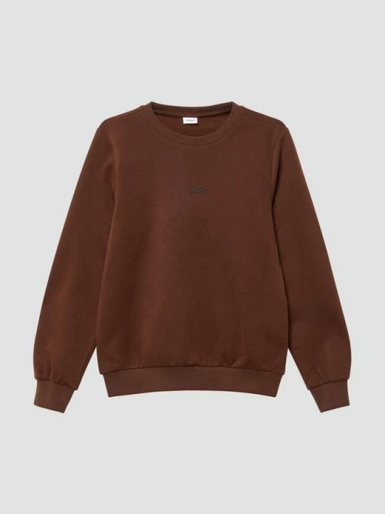 Foto van product Gezellig sweatshirt met print op voor- en achterkant s.Oliver bruin