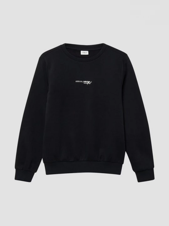 Foto van product Gezellig sweatshirt met print op voor- en achterkant s.Oliver zwart