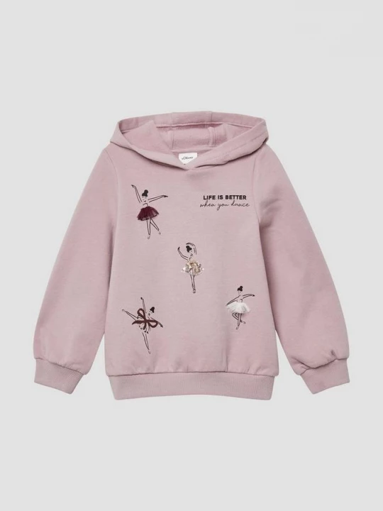 Foto van product Gezellige hoodie met artwork s.Oliver roze