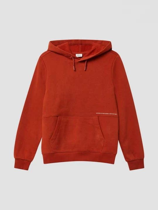 Foto van product Gezellige hoodie met kleine tekstprint s.Oliver rood