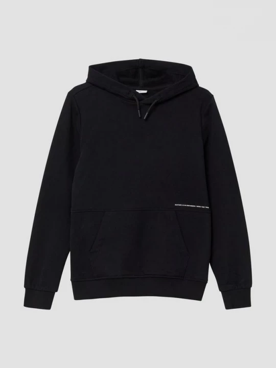 Foto van product Gezellige hoodie met kleine tekstprint s.Oliver zwart