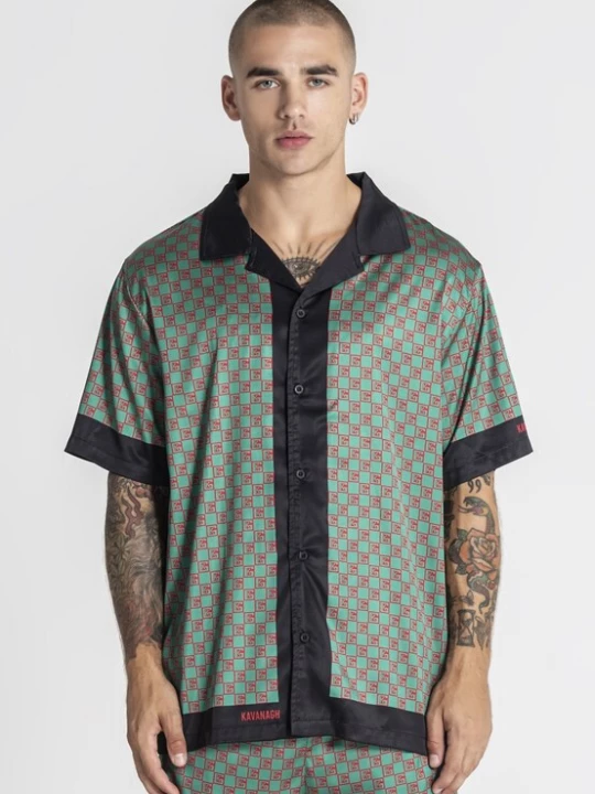 Foto van product Gianni Kavanagh Overhemd 'Mania' groen / zwart