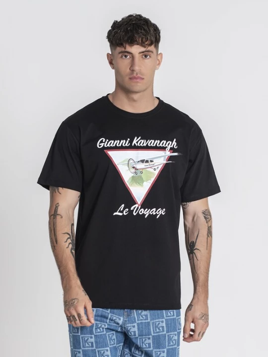 Foto van product Gianni Kavanagh Shirt 'Le Voyage' rood / zwart / wit