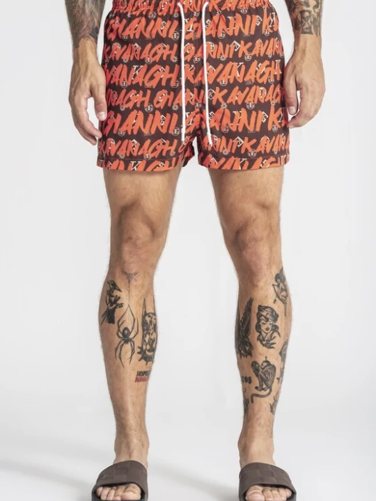 Foto van product Gianni Kavanagh Zwemshorts 'Rebel' sand / bruin / oranje