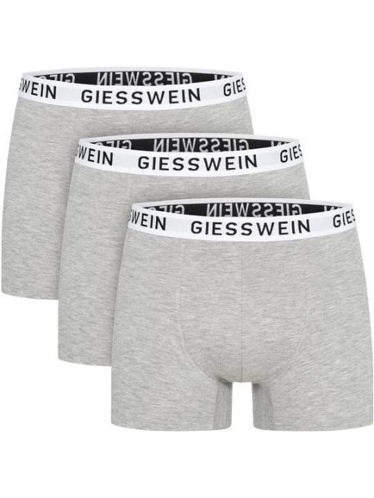 Foto van product GIESSWEIN Boxershorts grijs gemêleerd / zwart / wit