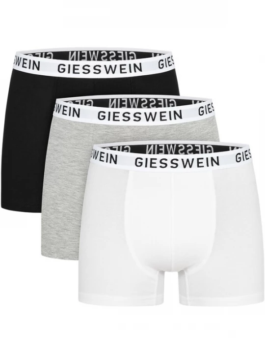 Foto van product GIESSWEIN Boxershorts grijs gemêleerd / zwart / wit