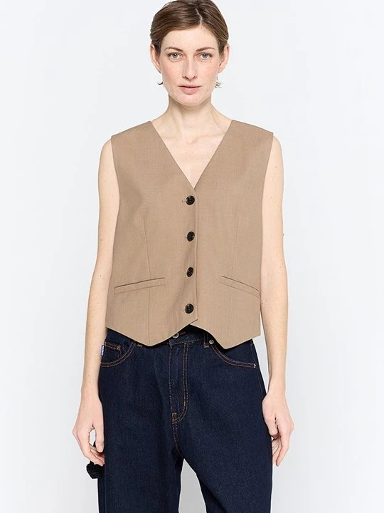 Foto van product Gilet Modström zandkleur