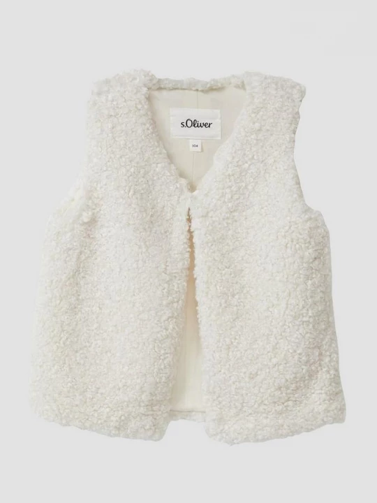 Foto van product Gilet van teddy met glittereffect s.Oliver crème