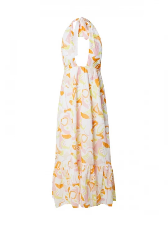 Foto van product Gina Tricot Jurk geel / oranje / rosa / wit