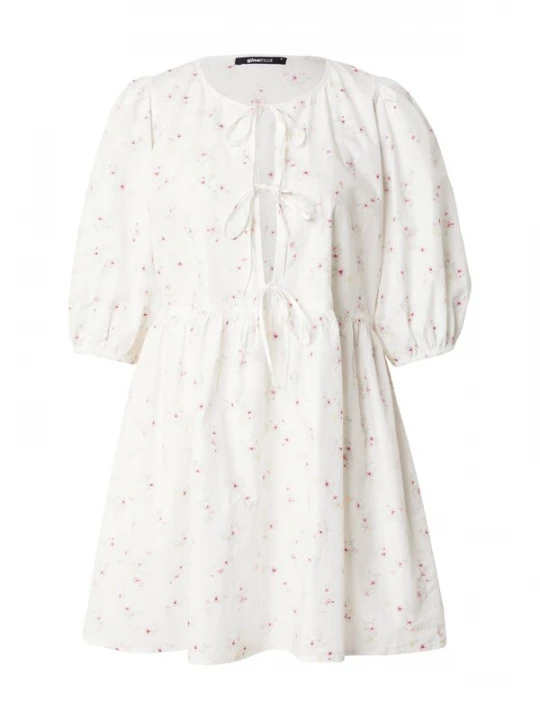 Foto van product Gina Tricot Jurk geel / pastelgroen / rood / wit