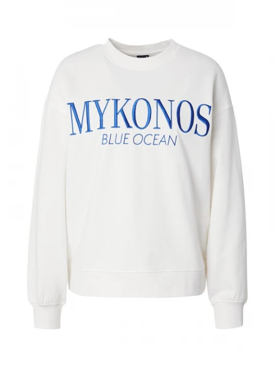 Foto van product Gina Tricot Sweatshirt blauw / offwhite