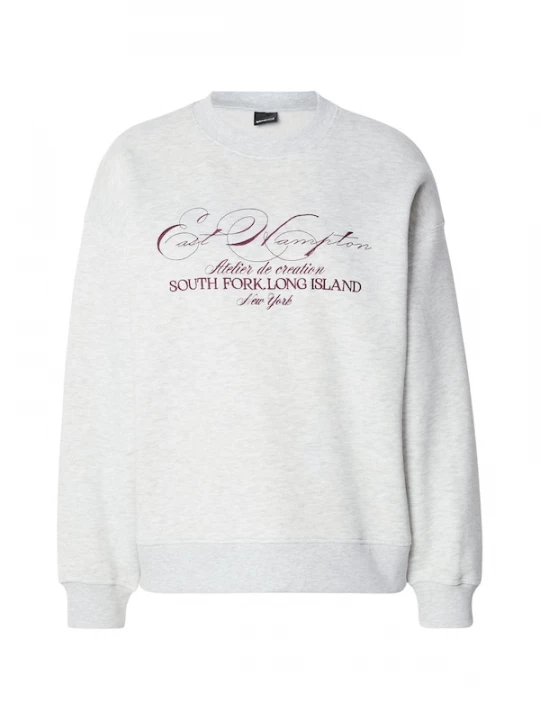 Foto van product Gina Tricot Sweatshirt lichtgrijs / robijnrood