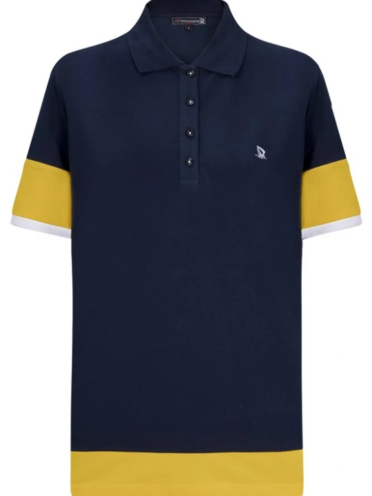 Foto van product Giorgio di Mare Shirt navy / mosterd / wit