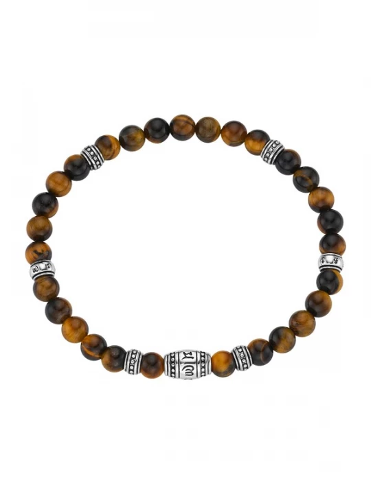 Foto van product Giorgio Martello Milano Armband bruin / zilver