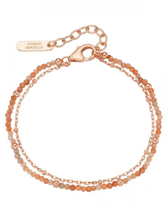 Foto van product Giorgio Martello Milano Armband crème / rose-goud / abrikoos