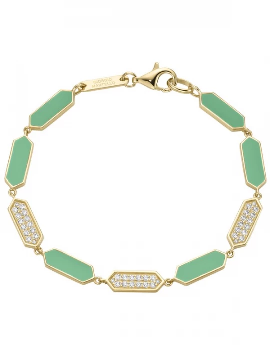 Foto van product Giorgio Martello Milano Armband goud / groen