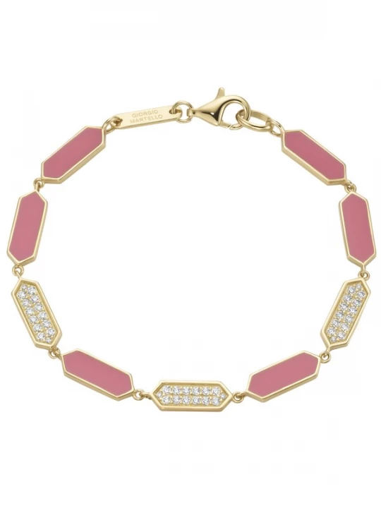 Foto van product Giorgio Martello Milano Armband goud / lichtroze / transparant
