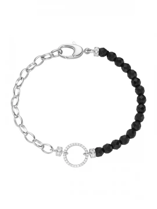 Foto van product Giorgio Martello Milano Armband zwart / zilver