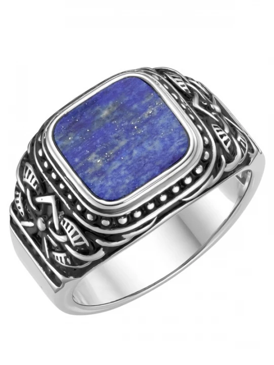 Foto van product Giorgio Martello Milano Ring blauw / zwart / zilver