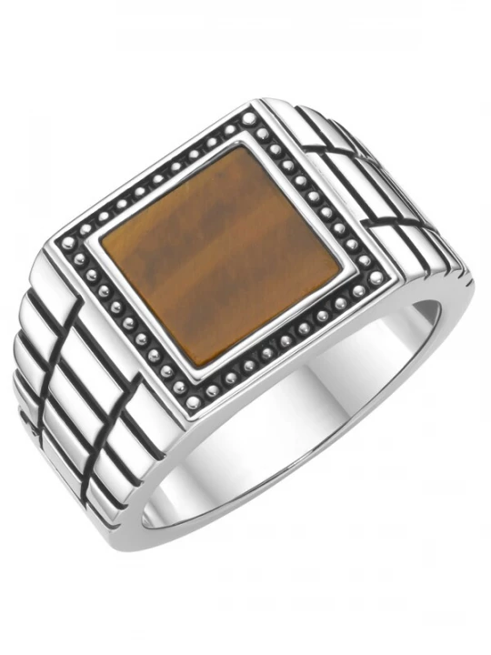 Foto van product Giorgio Martello Milano Ring bruin / zilver