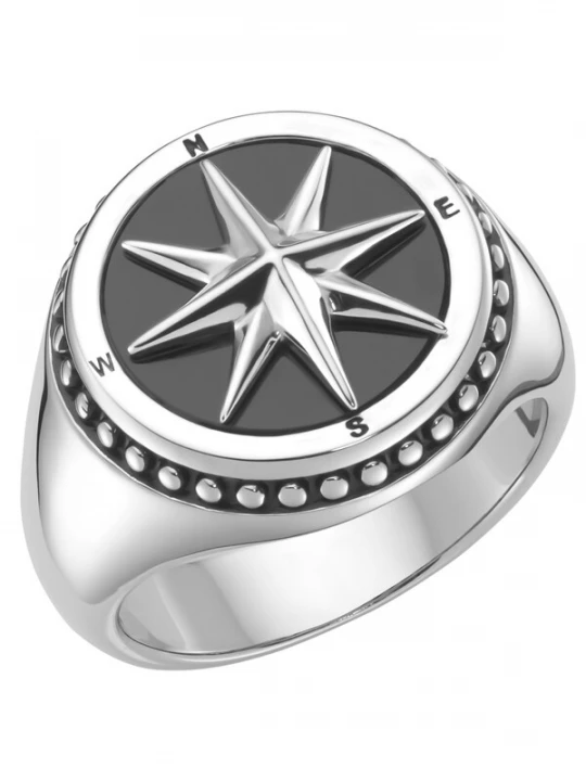 Foto van product Giorgio Martello Milano Ring zwart / zilver