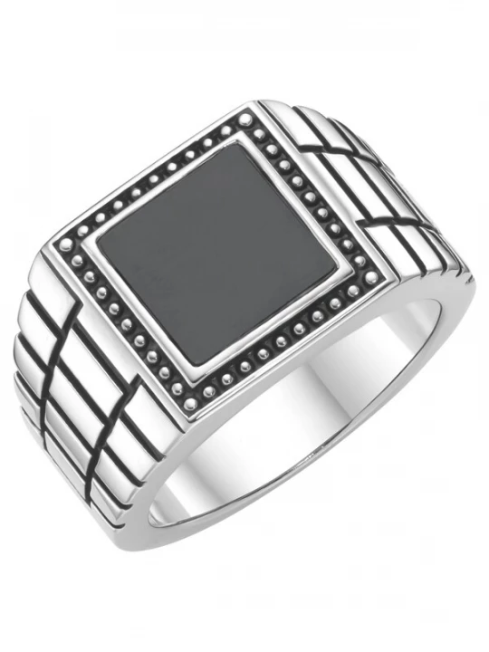 Foto van product Giorgio Martello Milano Ring zwart / zilver