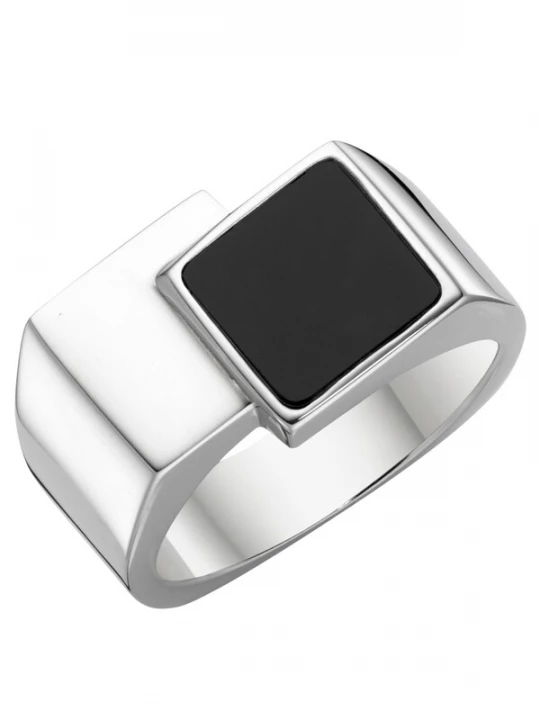 Foto van product Giorgio Martello Milano Ring zwart / zilver
