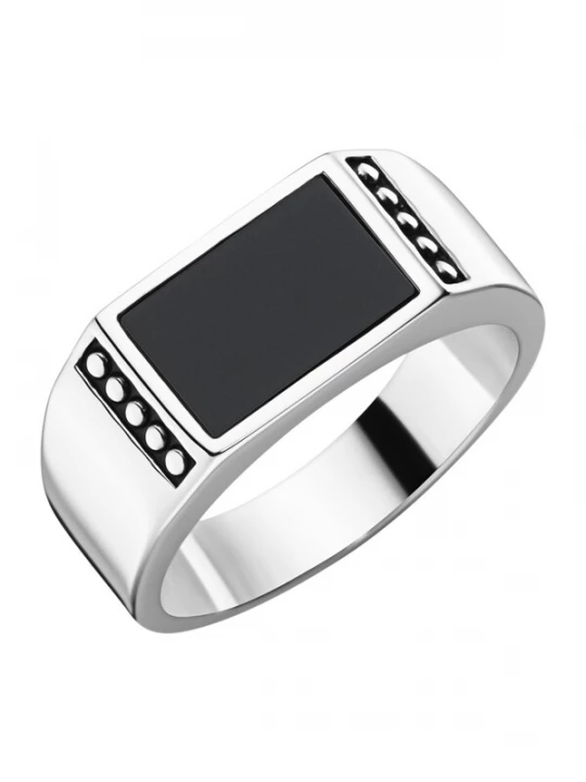 Foto van product Giorgio Martello Milano Ring zwart / zilver