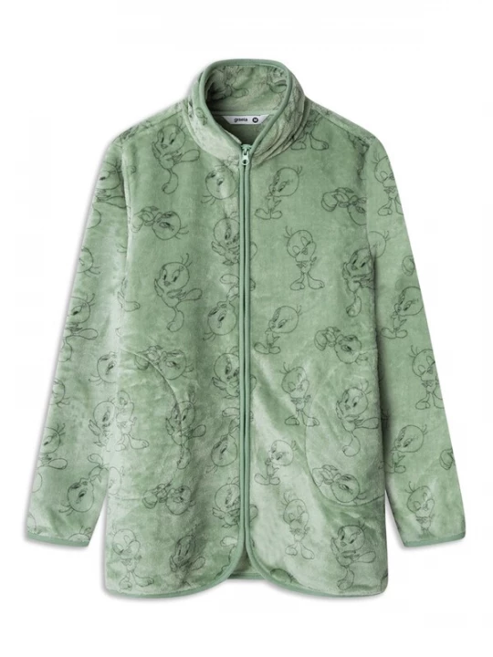 Foto van product Gisela Fleece jas 'Tweety' pastelgroen
