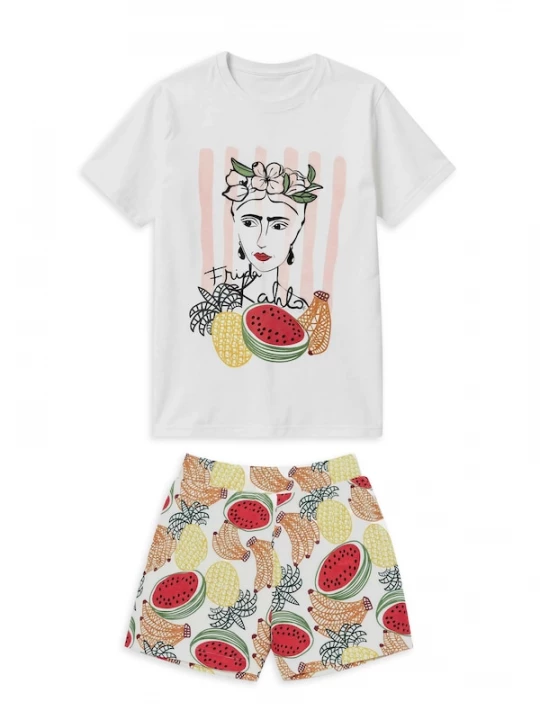 Foto van product Gisela Pyjama geel / groen / rood / offwhite