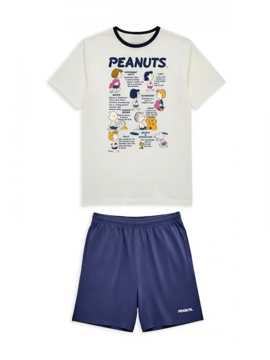 Foto van product Gisela Pyjama kort navy / offwhite