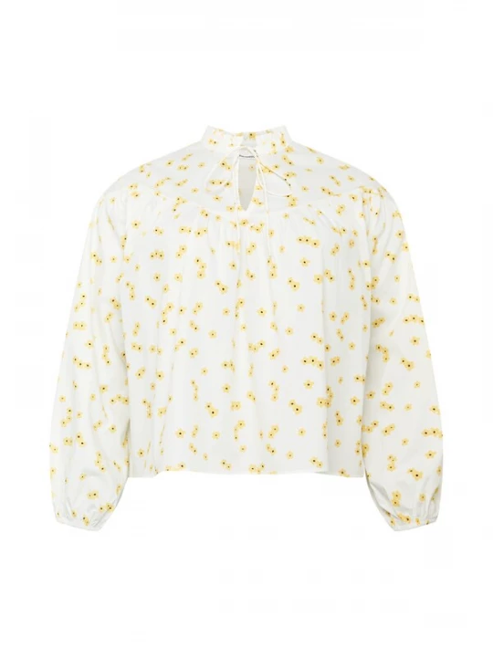 Foto van product GLAMOROUS CURVE Blouse geel / zwart / wit