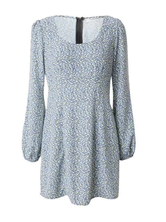 Foto van product GLAMOROUS Jurk blauw / marine / geel / wit